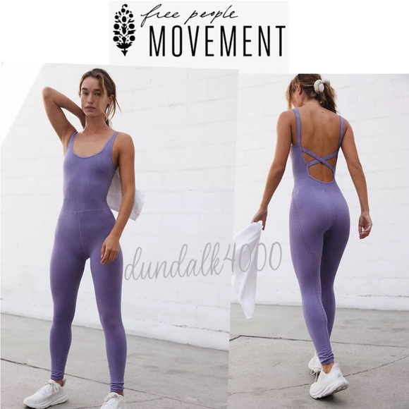 Free People Pants - Free People Good Karma Onesie Daybreak M/L Purple NWOT